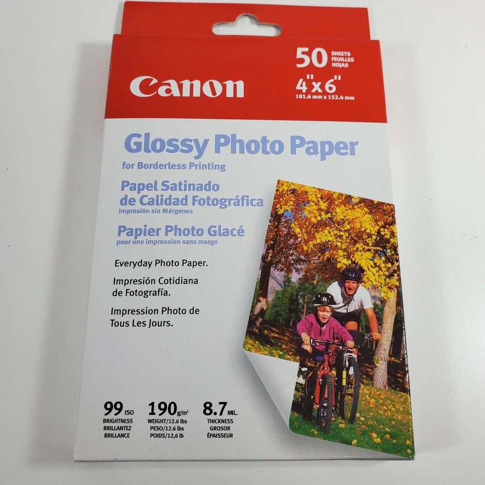 Canon 4x6 Glossy Photo Paper 12 Pack x 50 Everyday Photo Paper New Sealed GP401